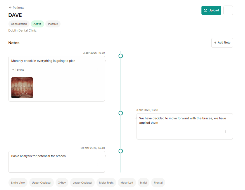 Create a visual timeline for every patient